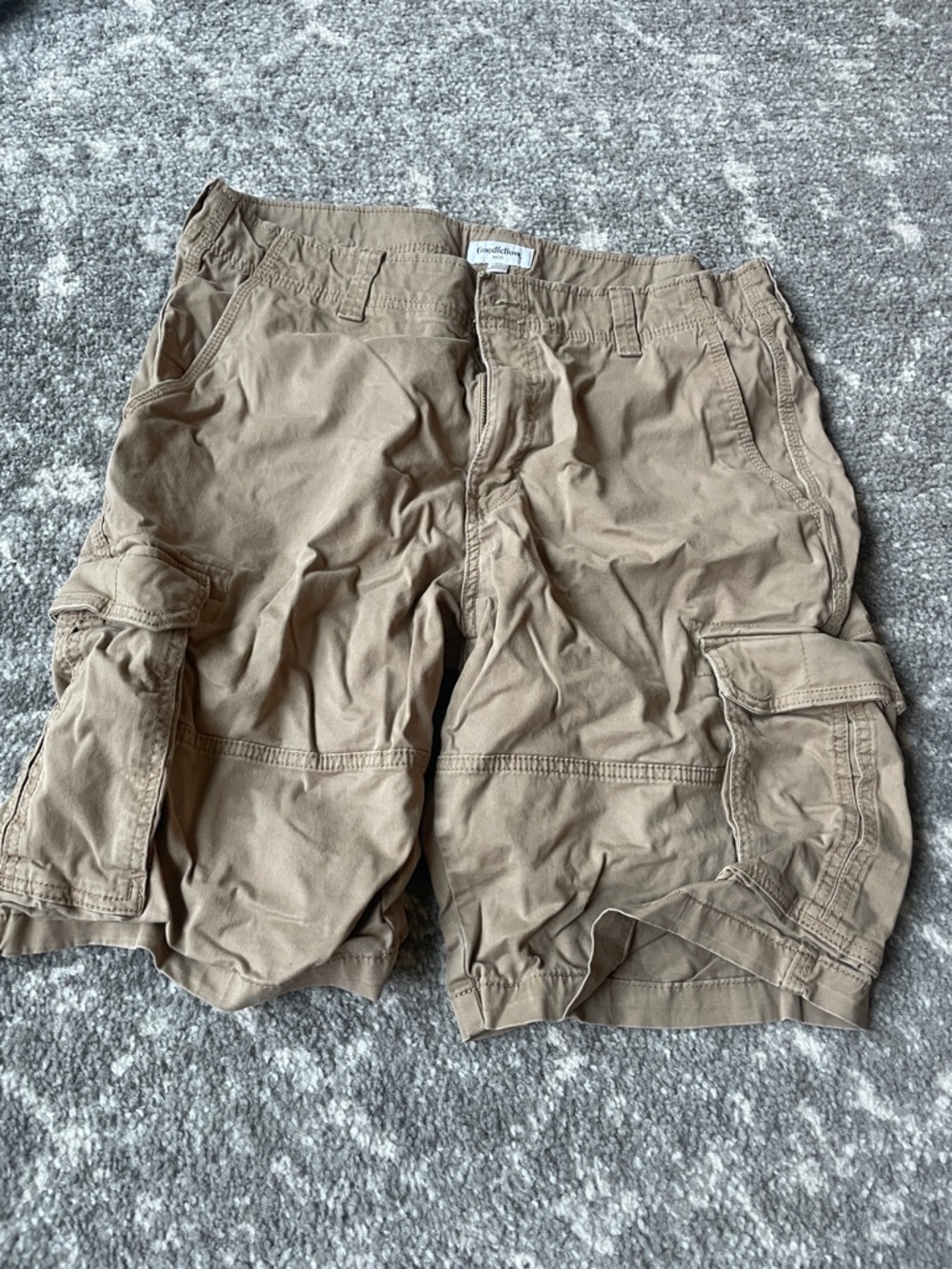 Goodfellow & Co Tan Cargo Shorts with Multiple Pockets
